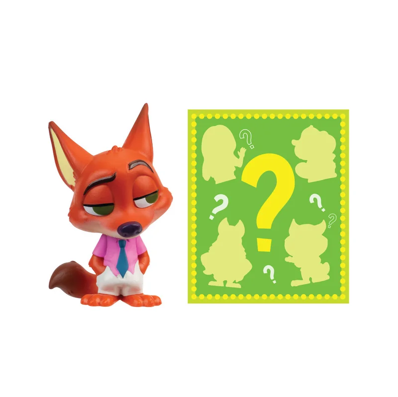 Disney Zootropolis 2 Collectible Figure 2-in-1 Pack - Nick Wilde & Myster Figure 2-Inches | Zootopia 2 Mystery Tails Collection | Surprise Figure | Character Figure | Gift for Kids and Collectors!