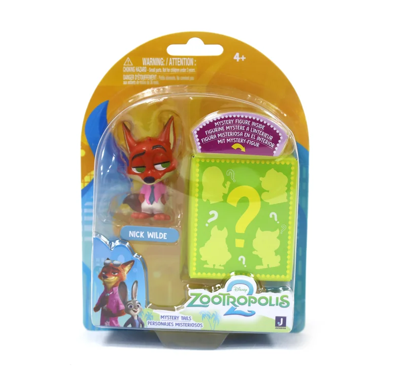 Disney Zootropolis 2 Collectible Figure 2-in-1 Pack - Nick Wilde & Myster Figure 2-Inches | Zootopia 2 Mystery Tails Collection | Surprise Figure | Character Figure | Gift for Kids and Collectors!