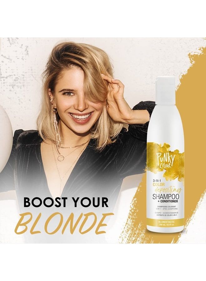 Punky Colour Blondetastic, 3-in-1 Color Depositing Hair Cleanser & Conditioner, 8.5 fl oz. - Image 3