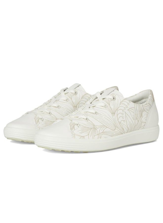 ECCO Women's Soft 7 Sneaker, White/Floral Print, 8-8.5 - Image 1