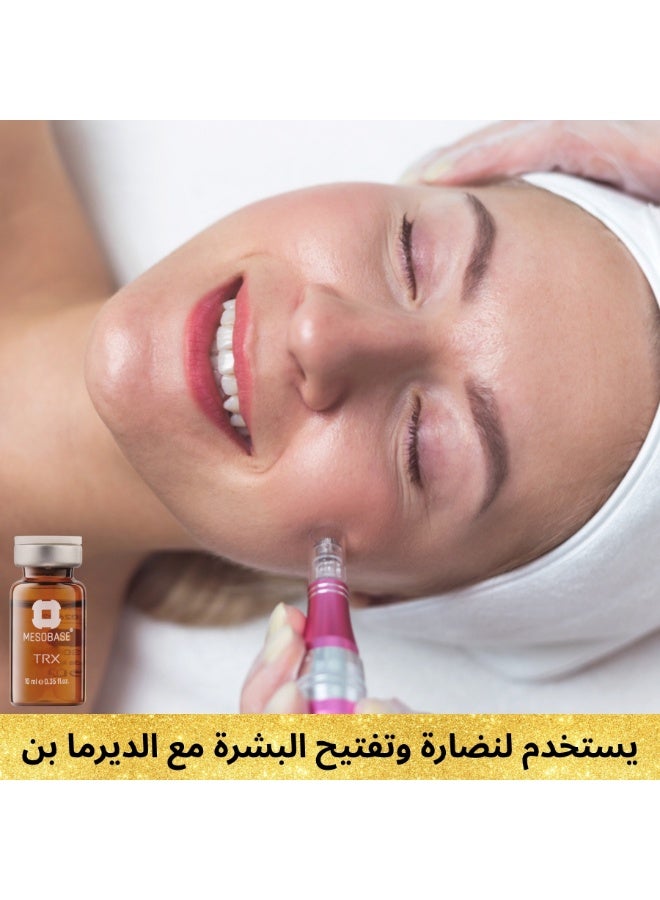 MESOBASE mesotherapy Tranexamic 10% for melasma dark spots unifying skin tone reducing acne scars brightening and refreshing the skin (one 10ml pack) - Image 4