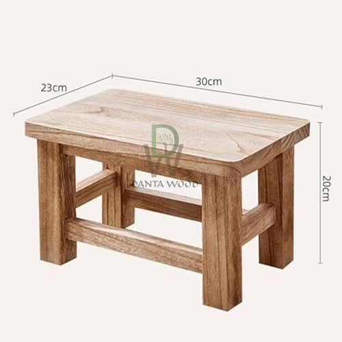 Dantawood Wooden Step Stools for High Beds, Safety Stepping Stool Bathroom, Kitchen Stool for Kids or Adult- L-30, W-23, H-20CM - Image 2