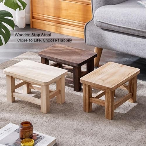 Dantawood Wooden Step Stools for High Beds, Safety Stepping Stool Bathroom, Kitchen Stool for Kids or Adult- L-30, W-23, H-20CM - Image 5