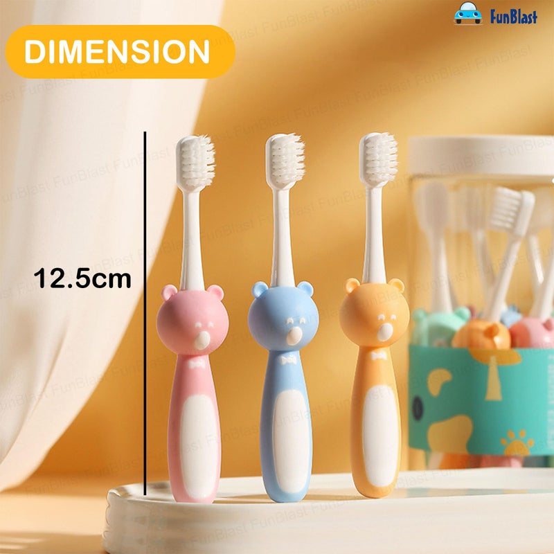 FunBlast Kids Toothbrush Set - Pack of 8 Extra Soft Microfiber Bristle Toothbrushes with Storage Box, Manual Toothbrushes for Boys & Girls Ages 2-5 (Multicolor) - Image 2