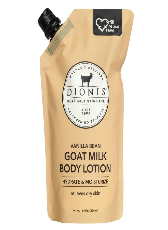 Dionis Goat Milk Lotion Refill – Moisturizing Body Lotion for Dry Skin, Sensitive Skin Safe, Lightweight Non-Greasy Formula, Lotion Pump - Vanilla Bean 16.9 oz - Image 1