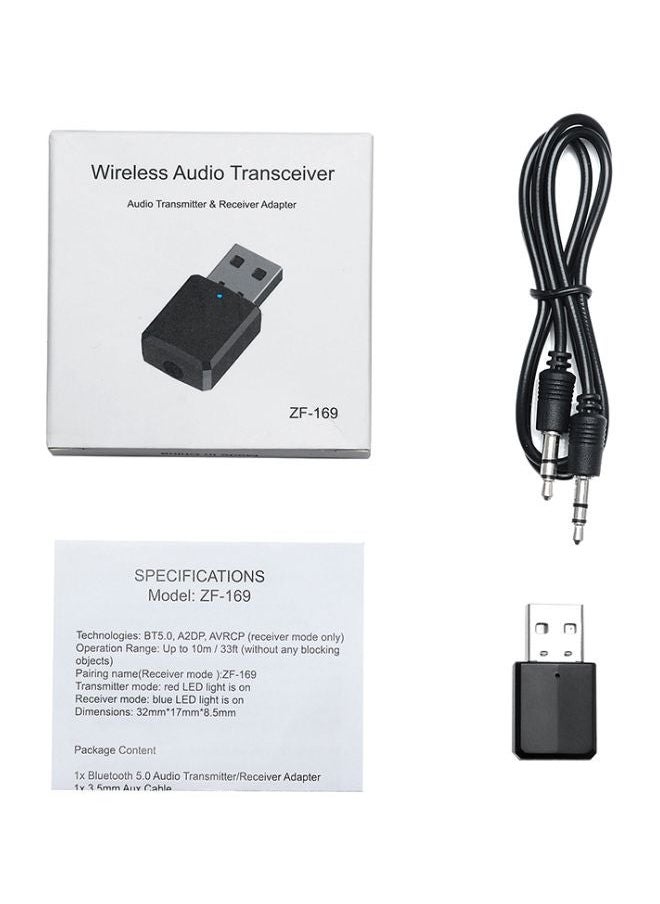 NIBEMINENT 2-Piece 2-In-1 Bluetooth Audio Transmitter And Receiver Set Black  - Image 2