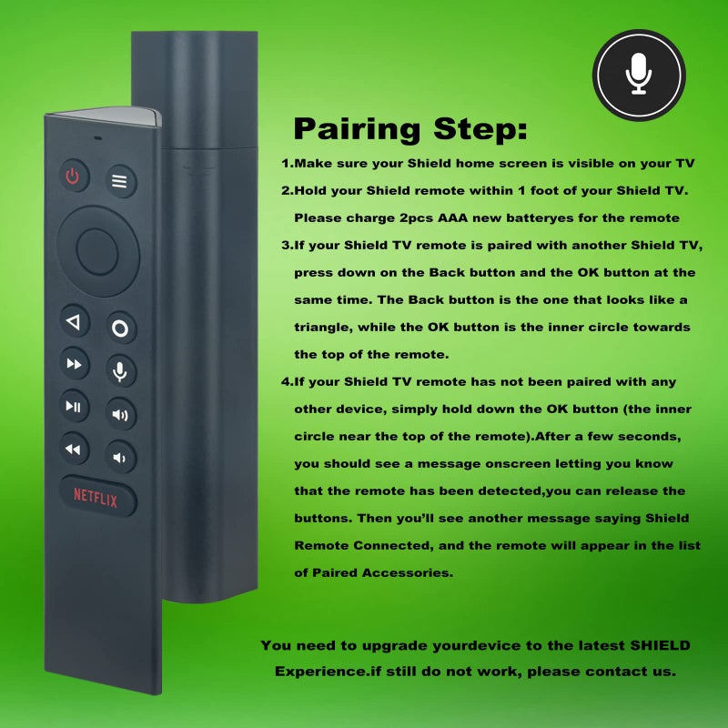 PERFASCIN P3700 sub P2575 P2897 Replacement Voice Universal Remote Control fit for for NVIDIA Shield TV Pro, Fit for NVIDIA Shield TV 2015/2017/2019 Models - Image 4