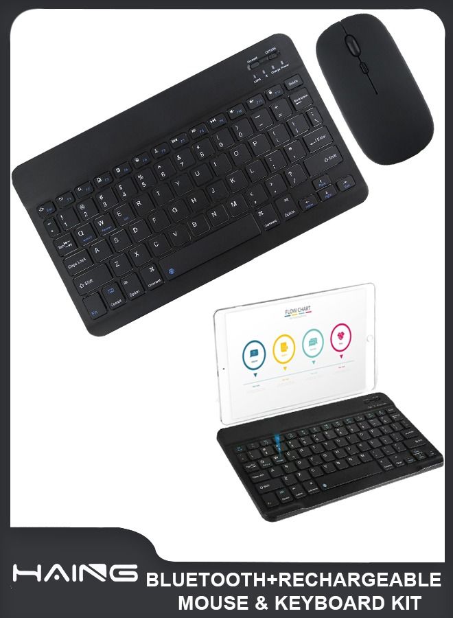 هينغ لوحة مفاتيح بلوتوث وماوس قابلة للشحن