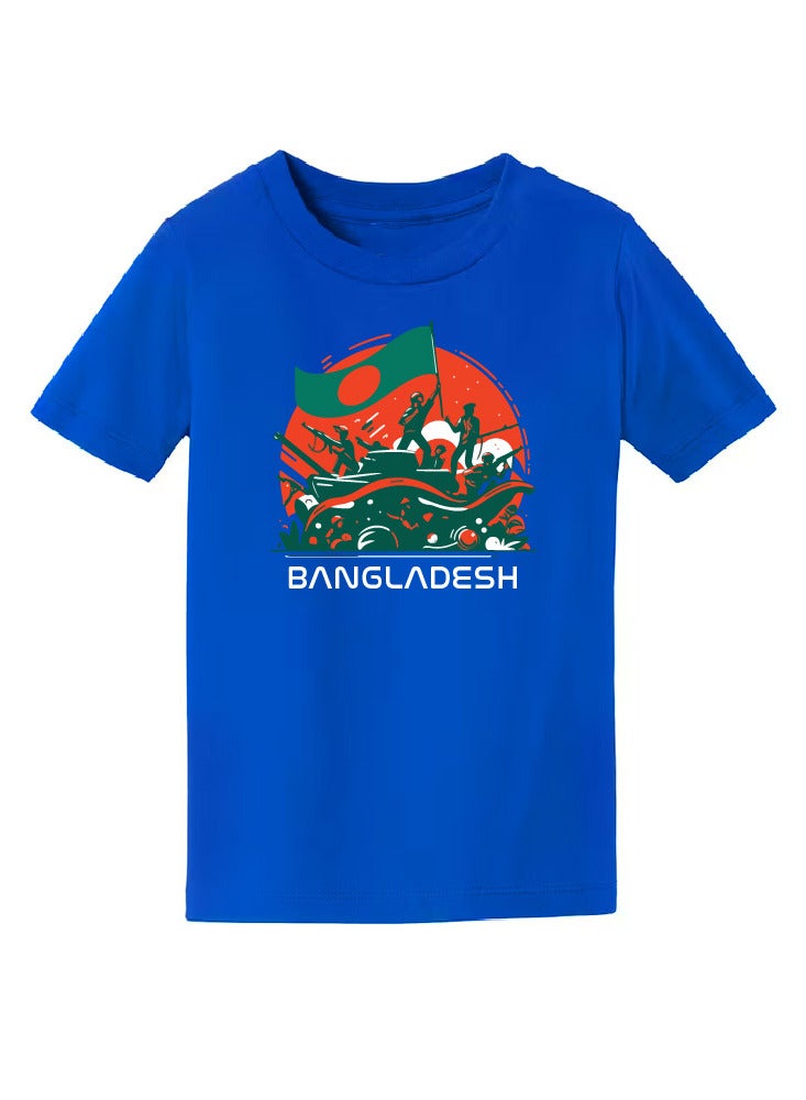 Bangladesh Independence Day Kids Boys T-Shirt - Round Neck Short Sleeve Cotton T-Shirt - Bangladesh Independence Day T-shirt for Boys - Image 3