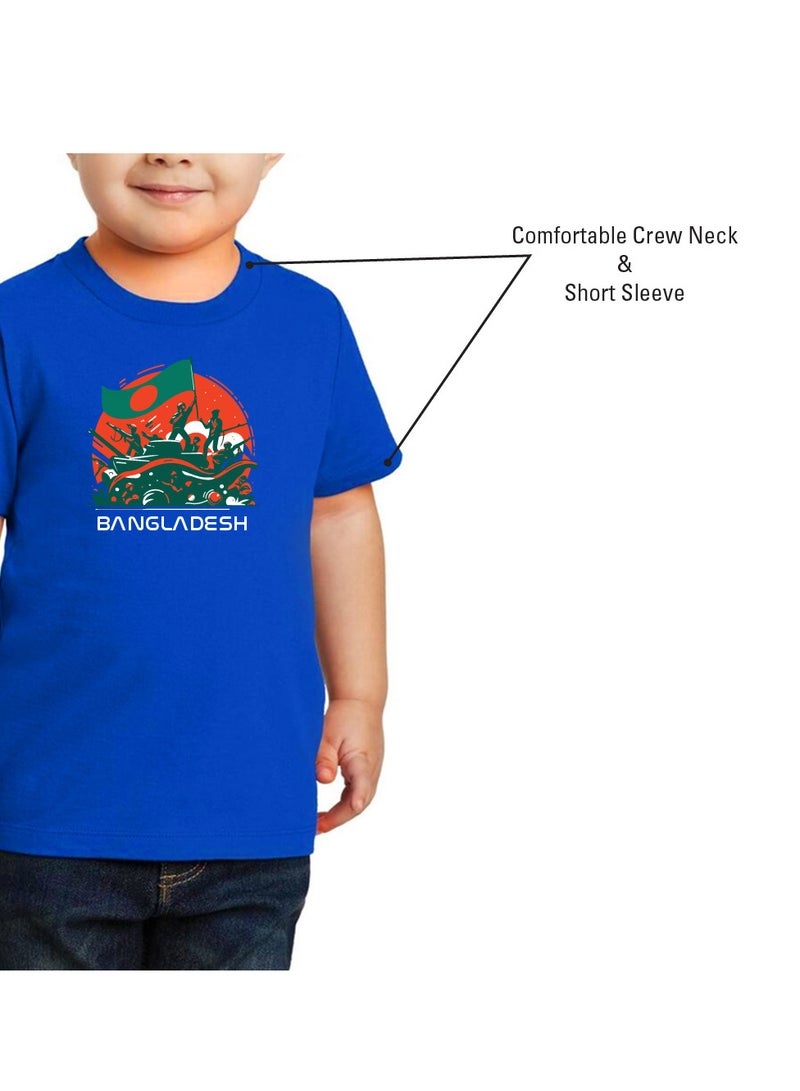 Bangladesh Independence Day Kids Boys T-Shirt - Round Neck Short Sleeve Cotton T-Shirt - Bangladesh Independence Day T-shirt for Boys - Image 5