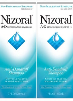 Nizoral A- D Anti-Dandruff Shampoo Value Pack, Blue, Fresh, 7 Fl Oz (Pack of 2)  - Image 1