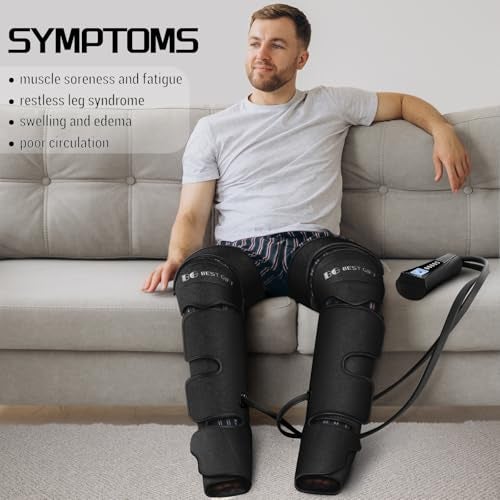 Bestgift Christmas Gifts for Men, Women, Mom, Dad, Mother's Day, Father's Day, Air Compression Massager with Heat for Foot, Leg, Calf, Thigh, Knee, Helpful for Muscle Fatigue, Cramps, Swelling, Edema - Image 3