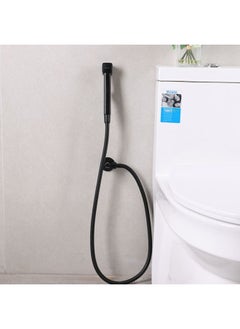 milano Square Shattaf Pvc Shattaf Handheld Bidet Sprayer With Hose For Toilets Bathroom Lavatory Black  - Image 3