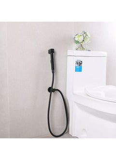 milano Square Shattaf Pvc Shattaf Handheld Bidet Sprayer With Hose For Toilets Bathroom Lavatory Black  - Image 1