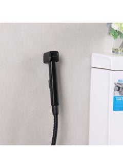 milano Square Shattaf Pvc Shattaf Handheld Bidet Sprayer With Hose For Toilets Bathroom Lavatory Black  - Image 4
