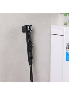 milano Square Shattaf Pvc Shattaf Handheld Bidet Sprayer With Hose For Toilets Bathroom Lavatory Black  - Image 5