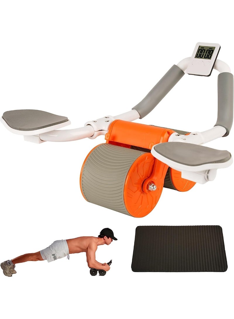 Earss Elbow Support Automatic Rebound Abdominal Wheel – Ab Roller for Core Strength Training, Ab Exercise Machine, Home Gym Fitness Equipment for Men & Women - Image 1