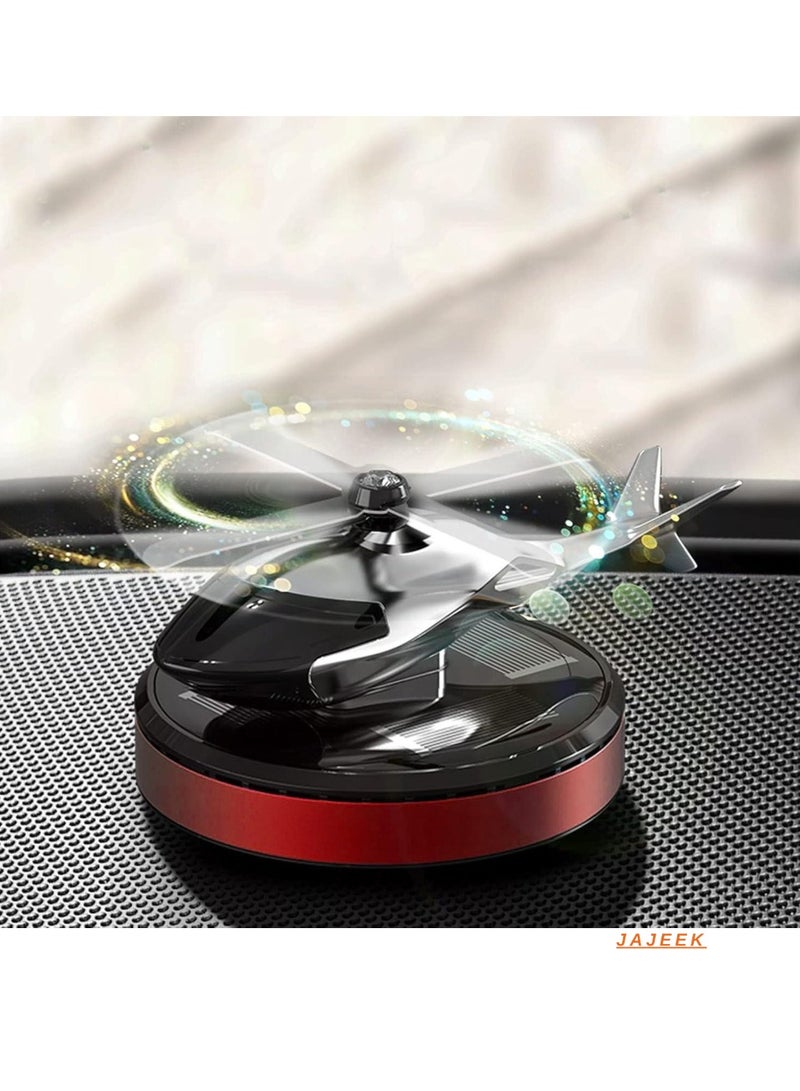 JAJEEK Helicopter Car Air Freshener, Rotating Solar Car Perfume - Osmanthus & Vanilla Scent, Airplane Design - Unique Auto Air Freshener for Car, Home, and Office - Image 2