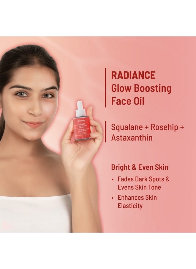 Biocule Radiance Glow Boosting Face Oil With Sugar Squalane, Rosehip & Astaxanthin, Natural Facial Oil For Bright, Even & Glowing Skin, Lightweight & Fast Absorbing, Suitable For All Skin Types, 15Ml  - Image 2