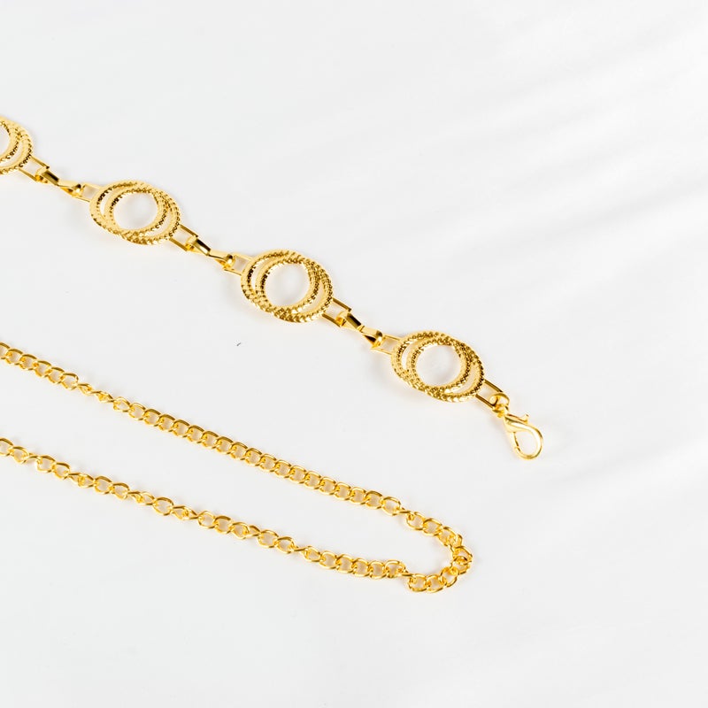 ذا بلاك بيرل اكسسوريز حزام معدن حريمي ذهبي - Image 2