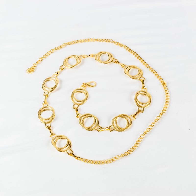 ذا بلاك بيرل اكسسوريز حزام معدن حريمي ذهبي - Image 1