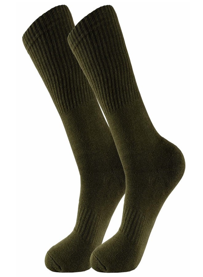 Toichi Men's Military Green Hiking Socks, Tactical Over-the-Calf Work & Hunting Boot Socks for Men (US, Alpha, One Size, Regular, Regular, 1, Military Green) - Image 1