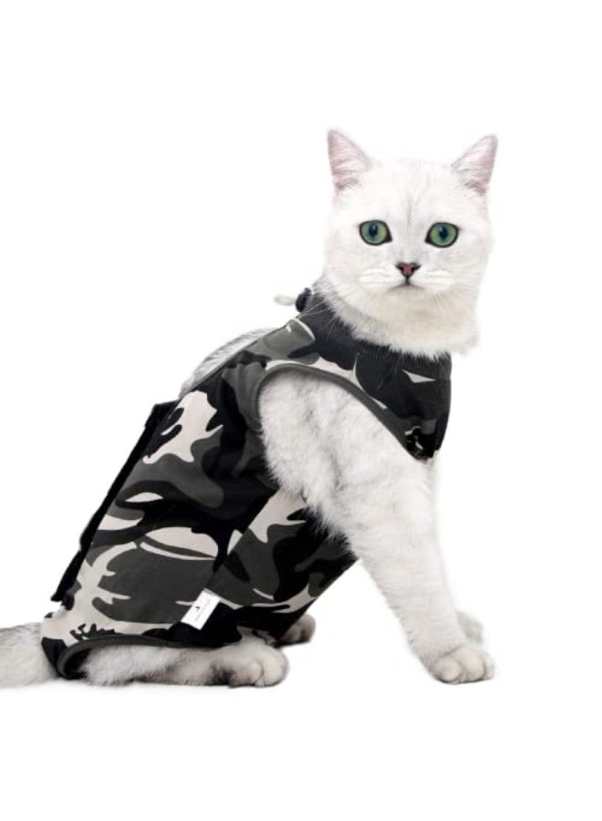 Cat Recovery Shirt for Abdominal Wounds, Anti Licking Wounds Suit for Medium Cats and Dogs (L) - Image 1