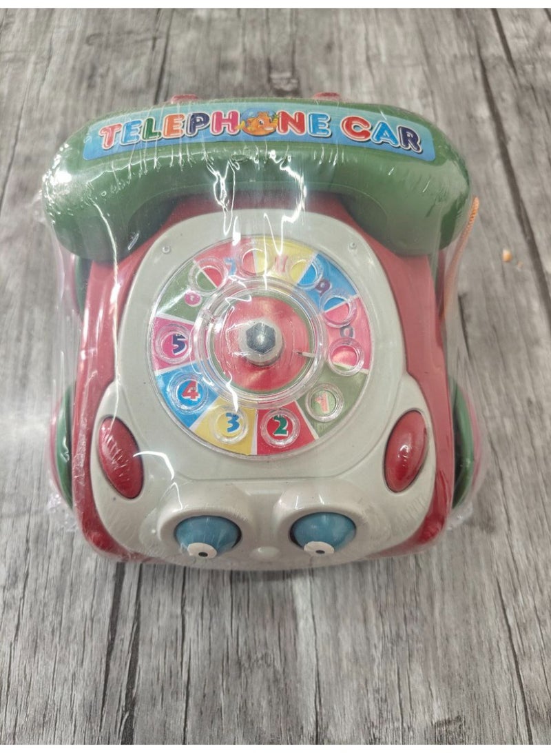 Kids Toy Telephone  Rotary Dial Phone Toy for Learning Numbers and Pretend Call Role Play, Educational Toddler Toy for Home & Nursery, Kids Gift