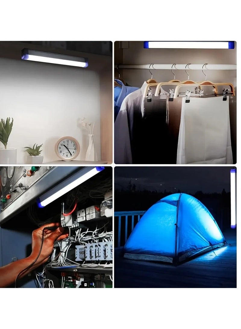 Portable Magnetic LED Tube Emergency Light (17cm) - Rechargeable Wireless Under Cabinet Lighting for Camping, Wardrobe, Kitchen, and Home Power Outages - Image 4
