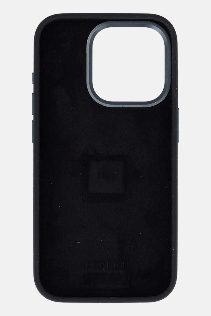 LEVELO iPhone 15 Pro Morphix Silicone Kickstand Grip Case, Black - Image 3