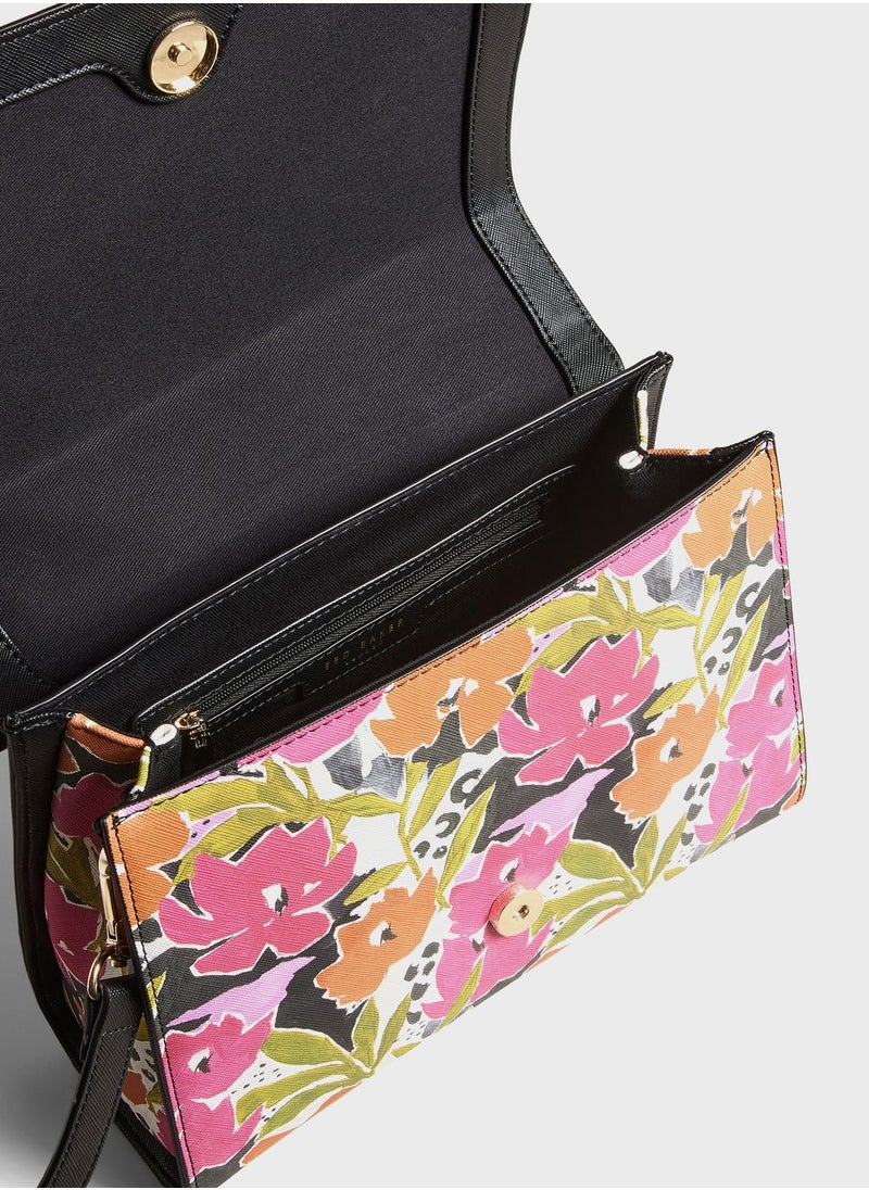 Ted Baker - Maniya Printed Magnolia Top Handle Crossbody Bag - Image 1