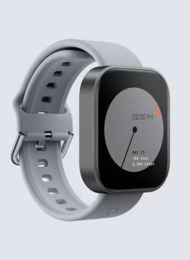 TIGER Watch Pro Smartwatch – Bluetooth Calling, AMOLED Display, IP68 Waterproof – Ash Grey | Fitness Tracker with Heart Rate Monitor, Step Counter, Sleep Tracking | Sports Modes, Smart Notifications, Long Battery Life, Compatible with Android & iOS - Image 1