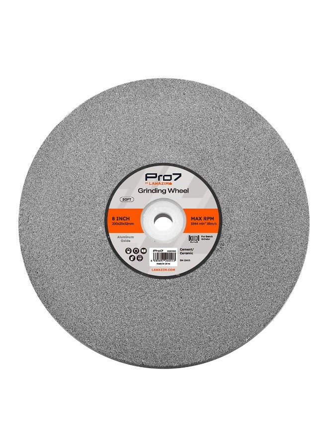 LAWAZIM Pro7 Soft Grinding Wheel - 8inch - Grinding Stone Wheel with High Efficiency - for Metal, Stone, Rust Removal, Deburring, and Surface Finishing - Image 2