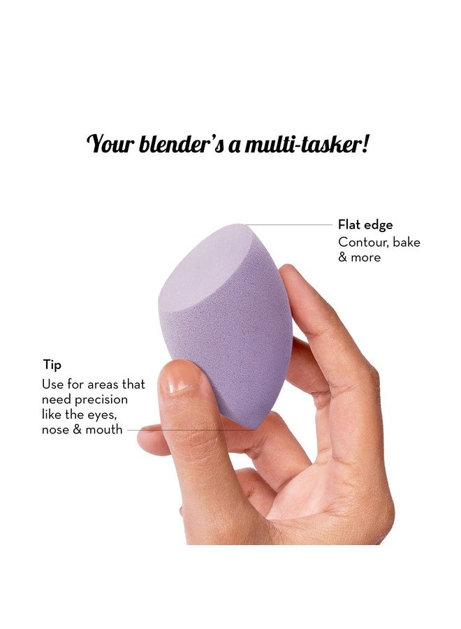Plush Lilac Lush Microfiber Beauty Blender With Case Makeup Sponge That Saves Up To 60% Makeup Olive Cut Blender For All Makeup Formulations Crueltyfree Latexfree Vegan - Image 3
