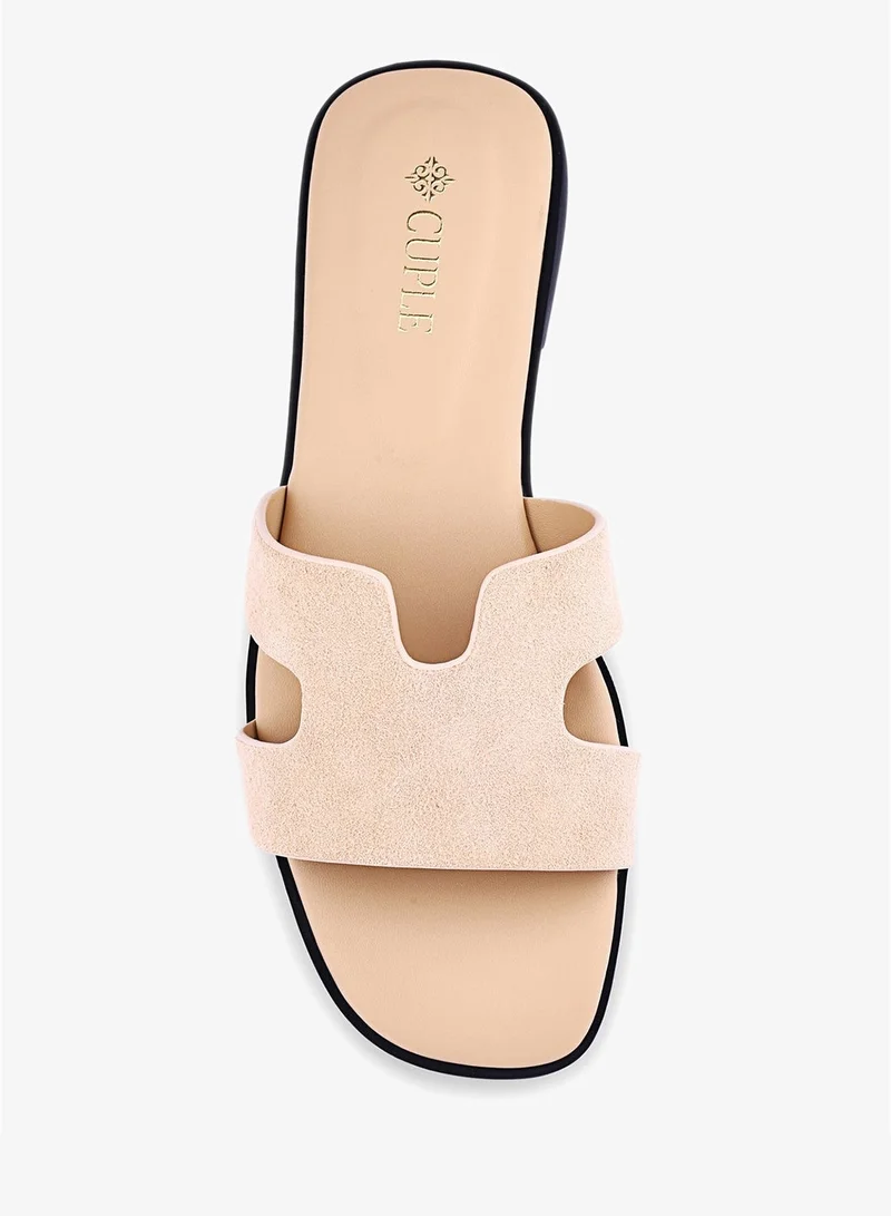 Cuple  Womens suede flat sandals for Women | Best Price UAE
