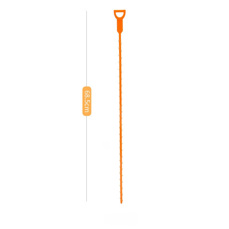 Generic Home Kitchen Toilet Drain Clog Remover Tool Lengthened OPP bag packaging length 64cm 