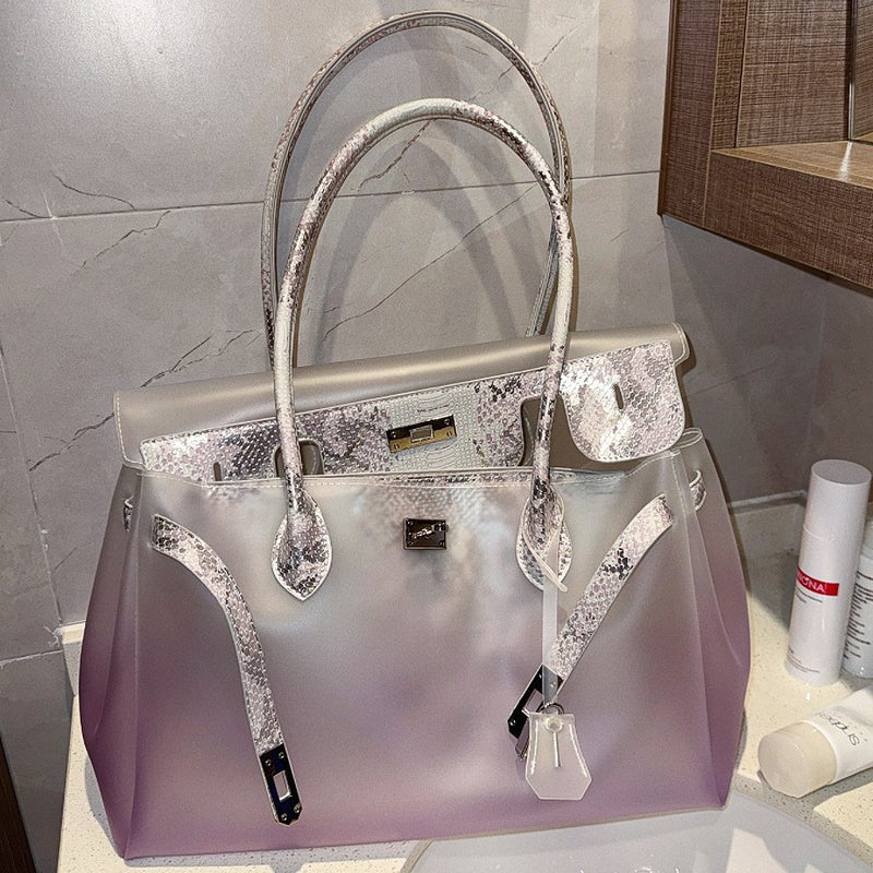 Women's TPU Jelly Tote Bag, Large Capacity, Summer Commuter Handbag - Image 1