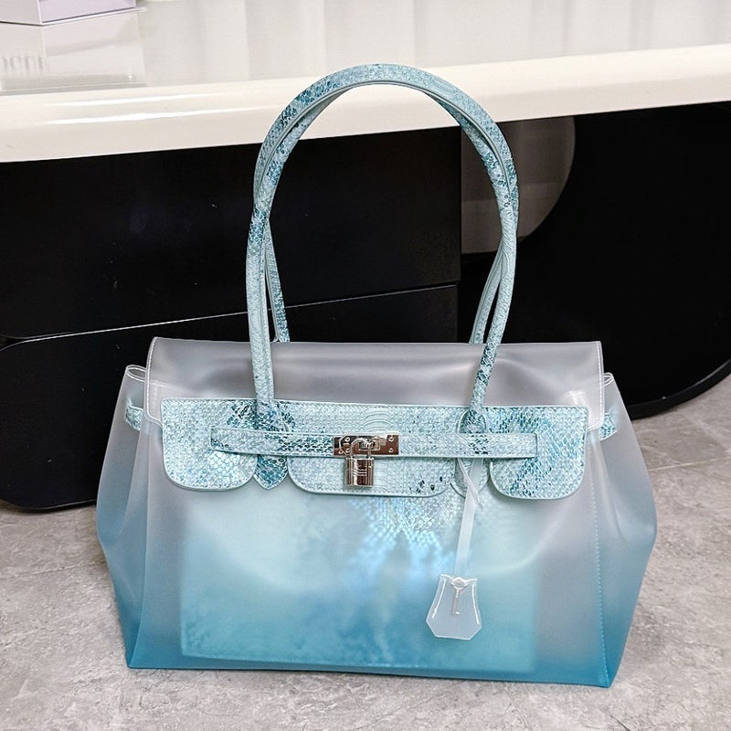 Women's TPU Jelly Tote Bag, Large Capacity, Summer Commuter Handbag - Image 2