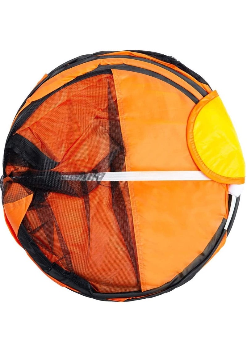 SYOSI Kids Portable Pop-up Play Tent, Automatic Setup Outdoor and Indoor House with Net Anti Mosquito Instant Playhouse Beach Carrying Bag for Girls and Boys-Yellow Tiger - Image 3