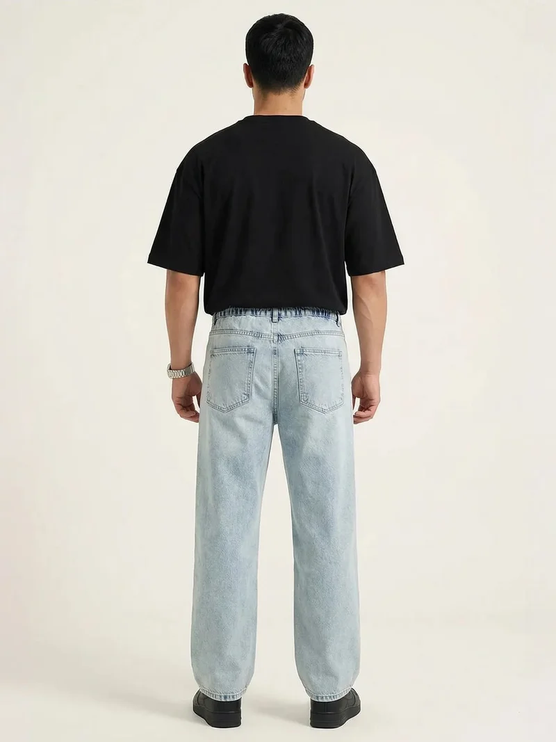 Big Dart Maya Blue BDART Relaxed Fit Denim Pants for Men | Best Price UAE