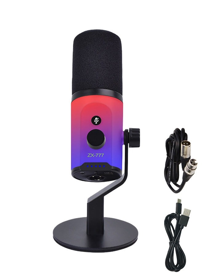 Joshberg ZX-777 Dynamic XLR/USB Dual-Mode Wired Microphone For Recording And Dubbing Live Broadcast Dedicated Computer Desktop Noise Reduction Microphone - Image 1