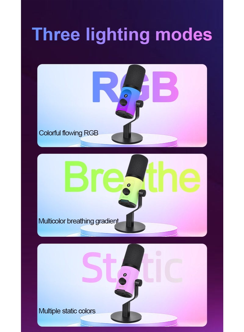 Joshberg ZX-777 Dynamic XLR/USB Dual-Mode Wired Microphone For Recording And Dubbing Live Broadcast Dedicated Computer Desktop Noise Reduction Microphone - Image 5