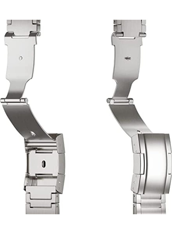 Titanium Metal Watch Band Compatible with Apple Watch Series 10 | Ultra 2 | 9 | 8 Ultra | 8 | 7 | 6 49/46/45/44/42 mm, Light Wieght with Double Button Clasp Strap - Image 3
