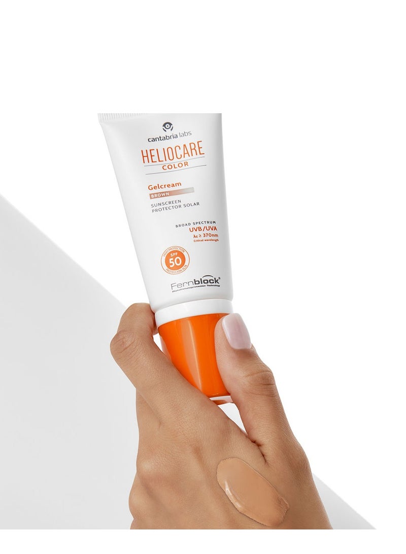 Heliocare Color Gelcream Brown SPF50 Tanned Finish 50ml - Image 2