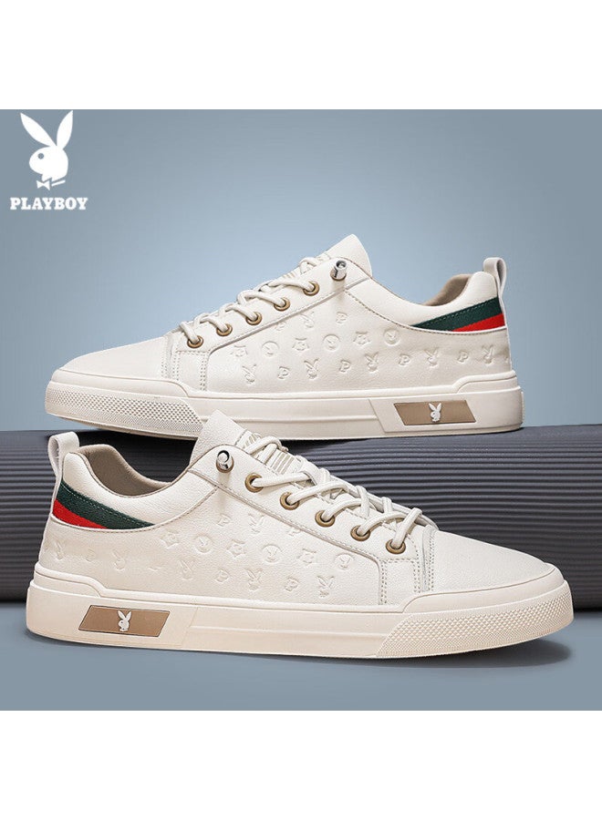 Playboy Men's Shoes, Spring And Summer Casual Shoes For Men, Versatile Soft-soled Sneakers, Men's White Shoes, Mika, Size 43 - Image 2