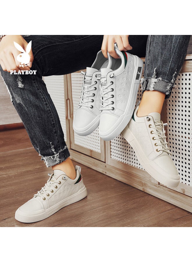 Playboy Men's Shoes, Spring And Summer Casual Shoes For Men, Versatile Soft-soled Sneakers, Men's White Shoes, Mika, Size 43 - Image 4