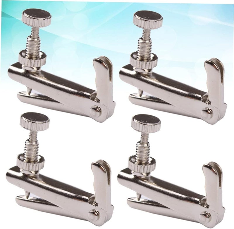 Dust proof Kisangel 4pcs Violin String Metal Adjusters for Violin Easy Removal Precise Tuning Budget friendly trendy design - Image 4