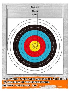 Generic 30pcs Targets Paper Standard Archery 40cm 10 Ring Bow and Arrow Targets for Hunting & Shooting Archery Accessories for Target Practice  - Image 2
