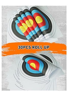 Generic 30pcs Targets Paper Standard Archery 40cm 10 Ring Bow and Arrow Targets for Hunting & Shooting Archery Accessories for Target Practice  - Image 3