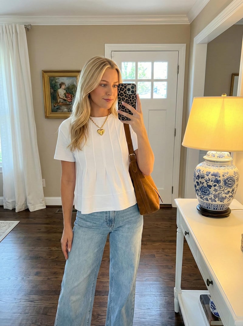 LOMON Peplum Babydoll Tops for Women Spring Summer Short Sleeve Loose Fit Cotton T-Shirt Dressy Casual Spring Clothing, White - Image 3